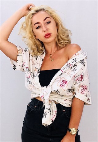 VINTAGE UNISEX HAWAIIAN OVERSIZED PATTERN SHIRT