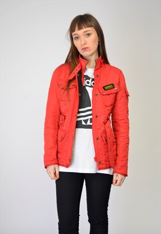 VINTAGE RED BARBOUR QUILTED JACKET