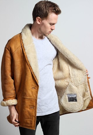 VINTAGE LEATHER SHEARLING JACKET