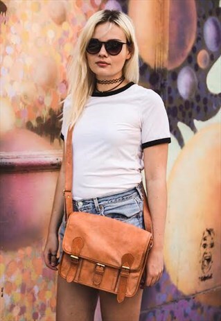 ORANGE MESSENGER SATCHEL BAG