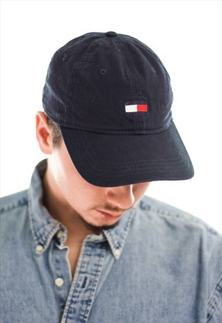 VINTAGE TOMMY HILFIGER LOGO BASEBALL CAP 90S X 3.4