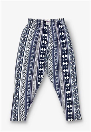 Vintage aztec patterned harem pants trousers m BV19860