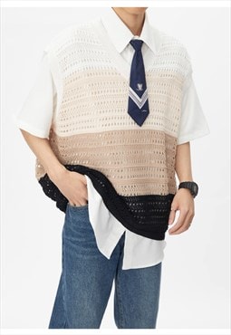 Men's College Design Knit Polo Shirt S VOL.4