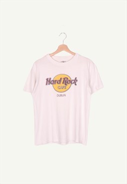 Vintage Hard Rock Cafe Spellout Logo Branded Dublin T-Shirt