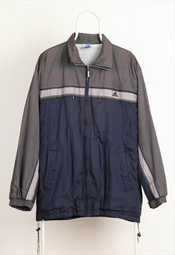 Vintage Adidas Sports Shell Jacket Grey Navy