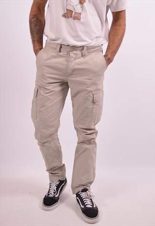CARHARTT MENS VINTAGE CARGO TRACKSUIT TOP W34 L30 GREY 90S