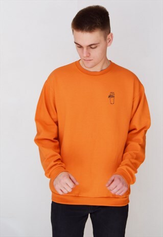 ORANGE FRESH AS FUCK (NAVY) SWEATSHIRT