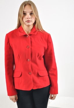 Vintage wool coat in red
