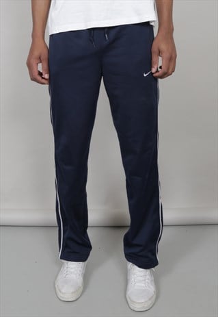 VINTAGE 90S NIKE PIPED NAVY JOGGERS