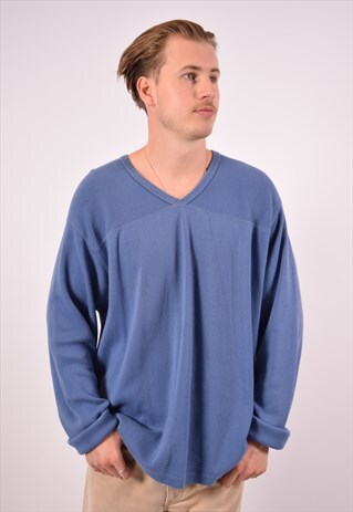 VINTAGE POLO RALPH LAUREN JUMPER SWEATER BLUE