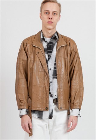 VINTAGE BROWN LEATHER JACKET