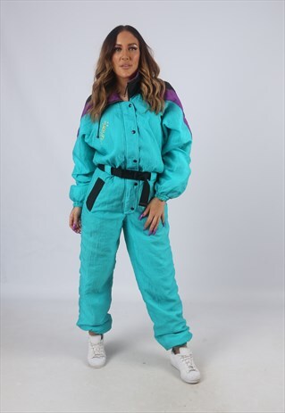 VINTAGE FULL SKI SUIT SNOW SPORTS UK 12 M (KDG)