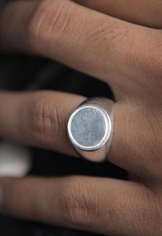 WOMENS SILVER RING MENS SILVER RING CIRCLE RING COOL - 2087