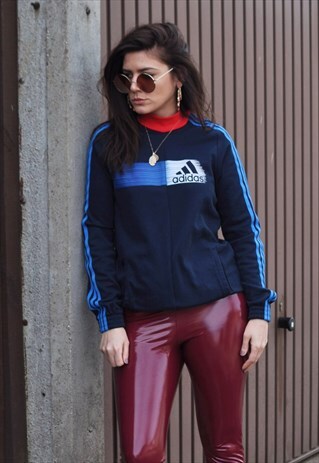 VINTAGE 90'S ADIDAS REWORK TRACK JACKET TURTLE NECK SWEATER