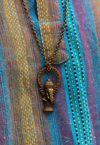 ANTIQUE GOLD GANESH NECKLACE
