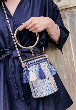 BUCKET STRAW BAG