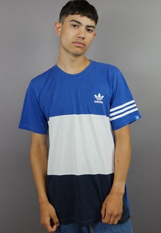 BLACK, BLUE & WHITE ADIDAS ORIGINALS T-SHIRT