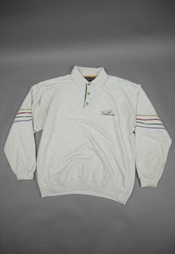 Vintage The Style of Bounded Waters Rugby Polo in Grey