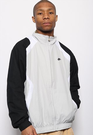 VINTAGE NIKE LOGO TRACK JACKET BEIGE