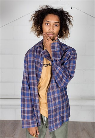 VINTAGE CHECKED FLANNEL UNISEX SHIRT