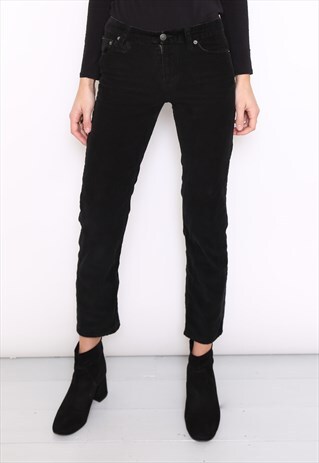 VINTAGE CHAPS BLACK CORD CORDUROY TROUSERS