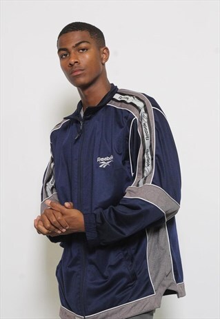 VINTAGE REEBOK TRACK JACKET BLUE