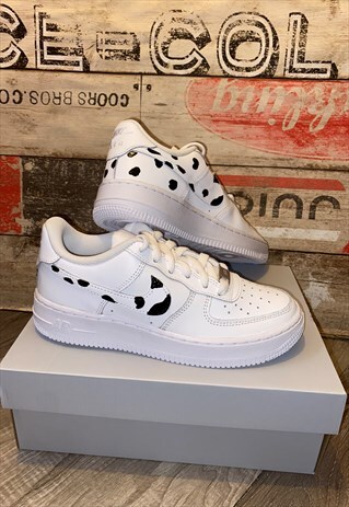 NIKE CUSTOM NIKE AIR FORCE 1 - COW PRINT