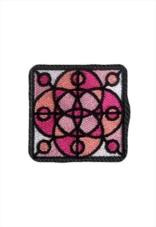 Embroidered Circles Quilting Design iron on patch