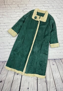 Vintage Green Embroidered Afghan Coat