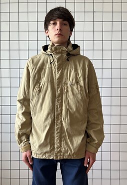Vintage STUSSY Jacket Shell Parka Military Coat Beige