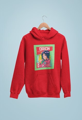 ORION SPACE DRIVER GIRL COMIC RED HOODIE RETRO