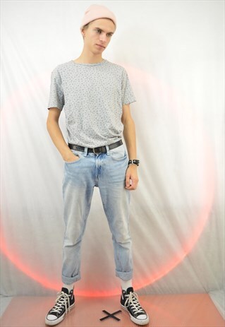 VINTAGE GREY FLOWER T-SHIRT