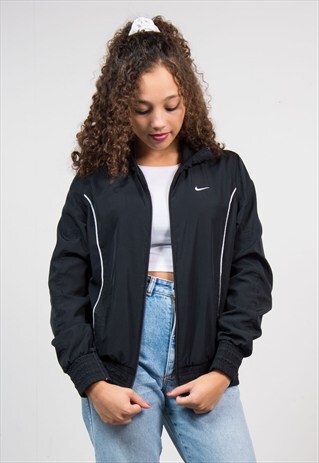 90'S BLACK NIKE TRACKSUIT JACKET TOP
