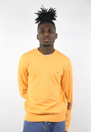 VINTAGE TOMMY HILFIGER ORANGE JUMPER
