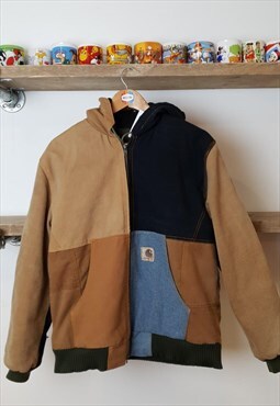 Vintage Carhartt reworked jacket workwear denim patchwork 