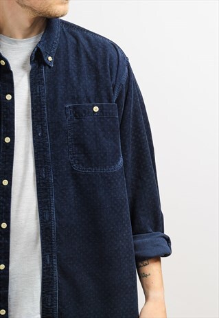 VINTAGE CORDUROY SHIRT BLUE