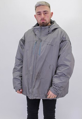 VINTAGE COLUMBIA COAT IN GREY XXXXL