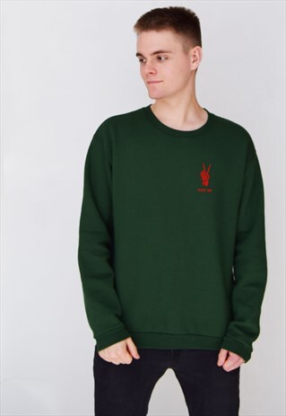 GREEN PEACE OUT (RED) SWEATSHIRT