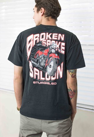 VINTAGE BIKER T-SHIRT LOGO 90S X 8.7