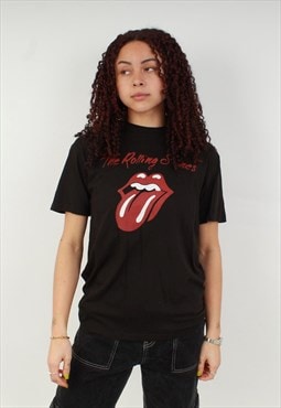 "Vintage the rolling stones black graphic t shirt