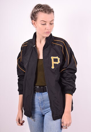 MAJESTIC WOMENS VINTAGE JACKET LARGE BLACK 90'S