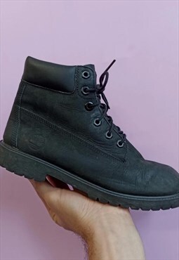 Vintage Timberland real leather black boots