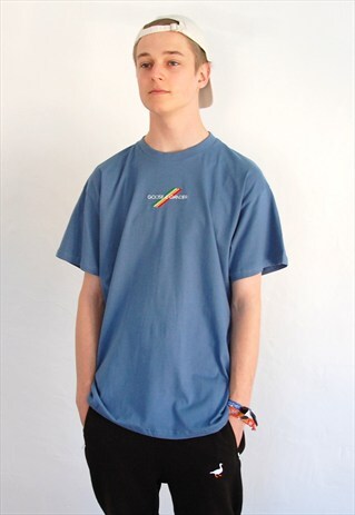 G&G UNISEX MULTI LINE INDIGO TEE