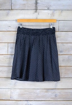 Vintage Short Polka Dot Skirt Black W27 BR285