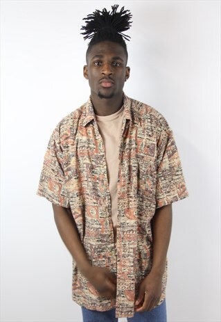 VINTAGE ABSTRACT PATTERNED SHIRT