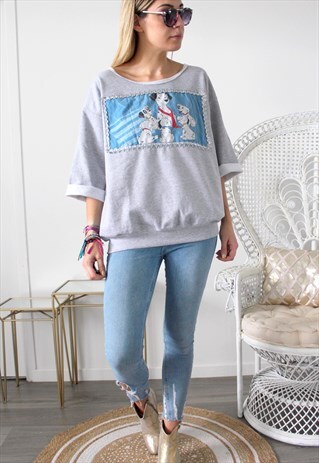 VINTAGE SWEATS PRINTED DALMATIANS