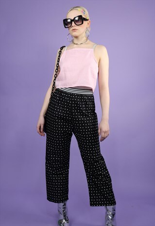 WIDE LEG TROUSERS IN STAR PRINT