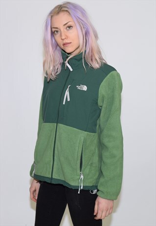 VINTAGE 90S GREEN THE NORTH FACE FULL ZIP UP FLEECE