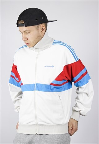 VINTAGE MENS ADIDAS ORIGINALS TRACK TOP JACKET