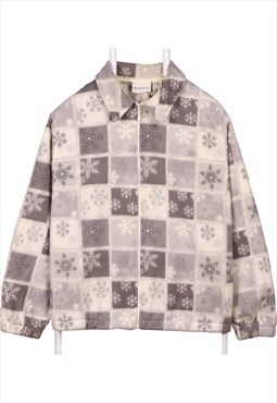 Vintage 90's Alfred Dunner Hoodie Snowflakew Full Zip Up